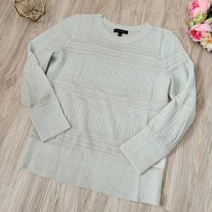 Banana Republic Mint Green Merano Wool Crew Neck Sweater